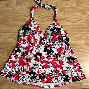 Floral tankini halter top